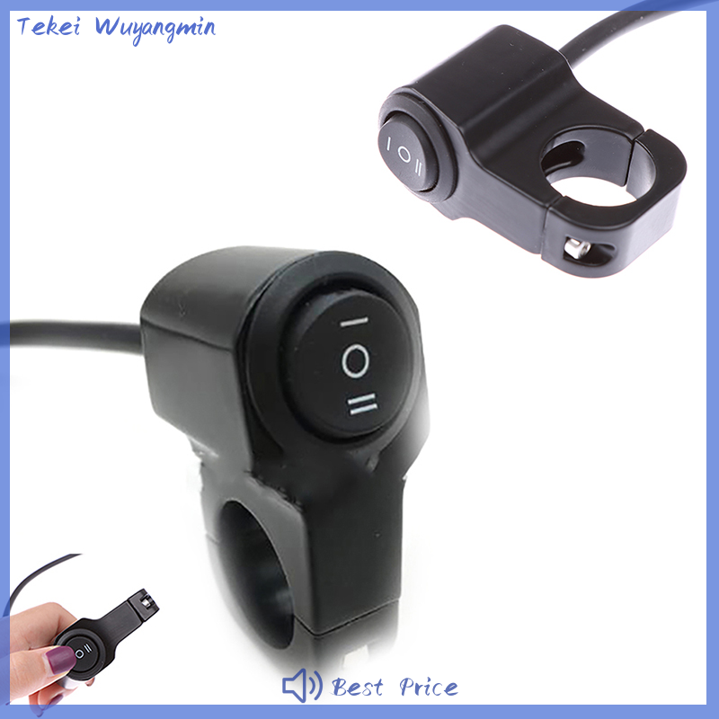 Tekei Công tắc bật tắt ghi đông xe máy Đèn pha ATV Chống Nước 12V đèn sương mù