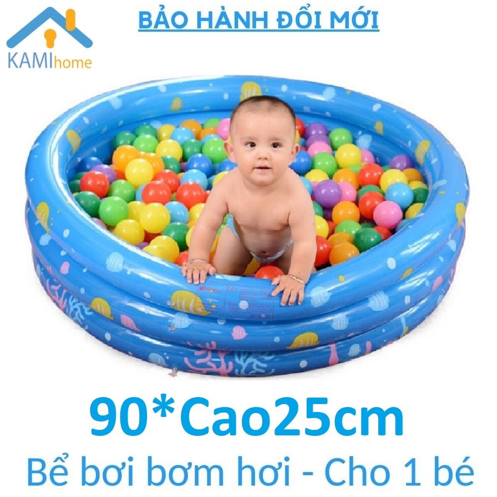 Bể bơi hồ bơi phao bơm hơi cho trẻ em bé Tròn 100 Cao35cm Bể bơi Hồ bơi