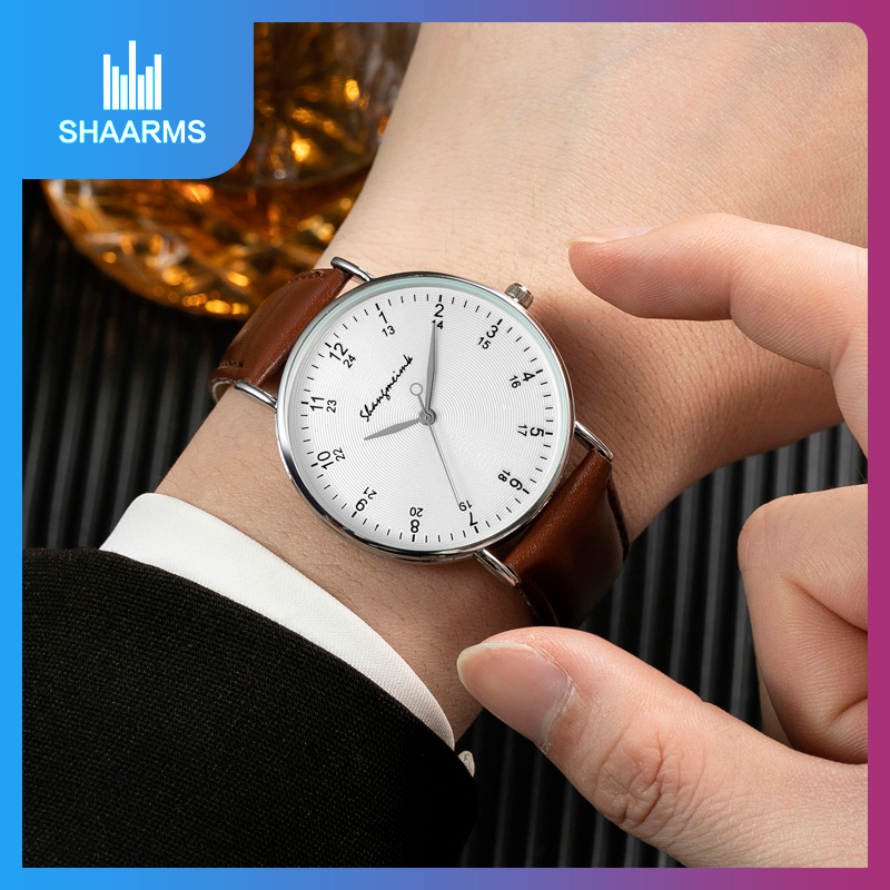 SHAARMS Đồng hồ nam dành cho doanh nhân Đồng hồ sang trọng Phong cách đơn giản 1101M thumbnail
