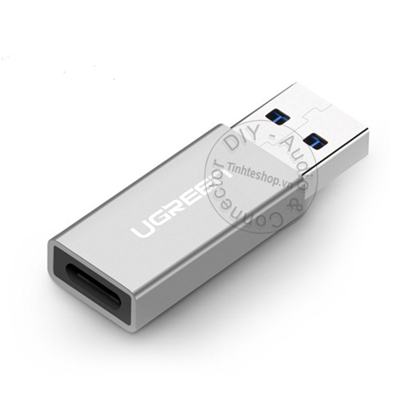 USB 3.0 đực ra USB C cái - Đầu chuyển USB 3.0 AM sang USB type CF Ugreen 30705