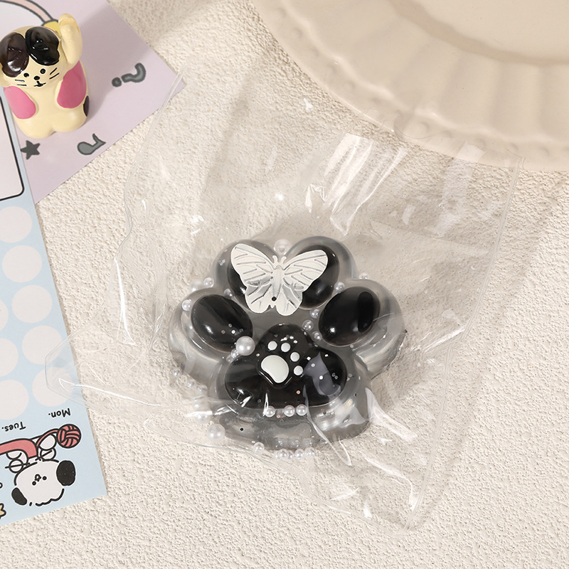 1PC Mochi Taba Transparent Crystal Cat Paw Fidget Toy TPR Soft Relief Relax Toys BAWEI.