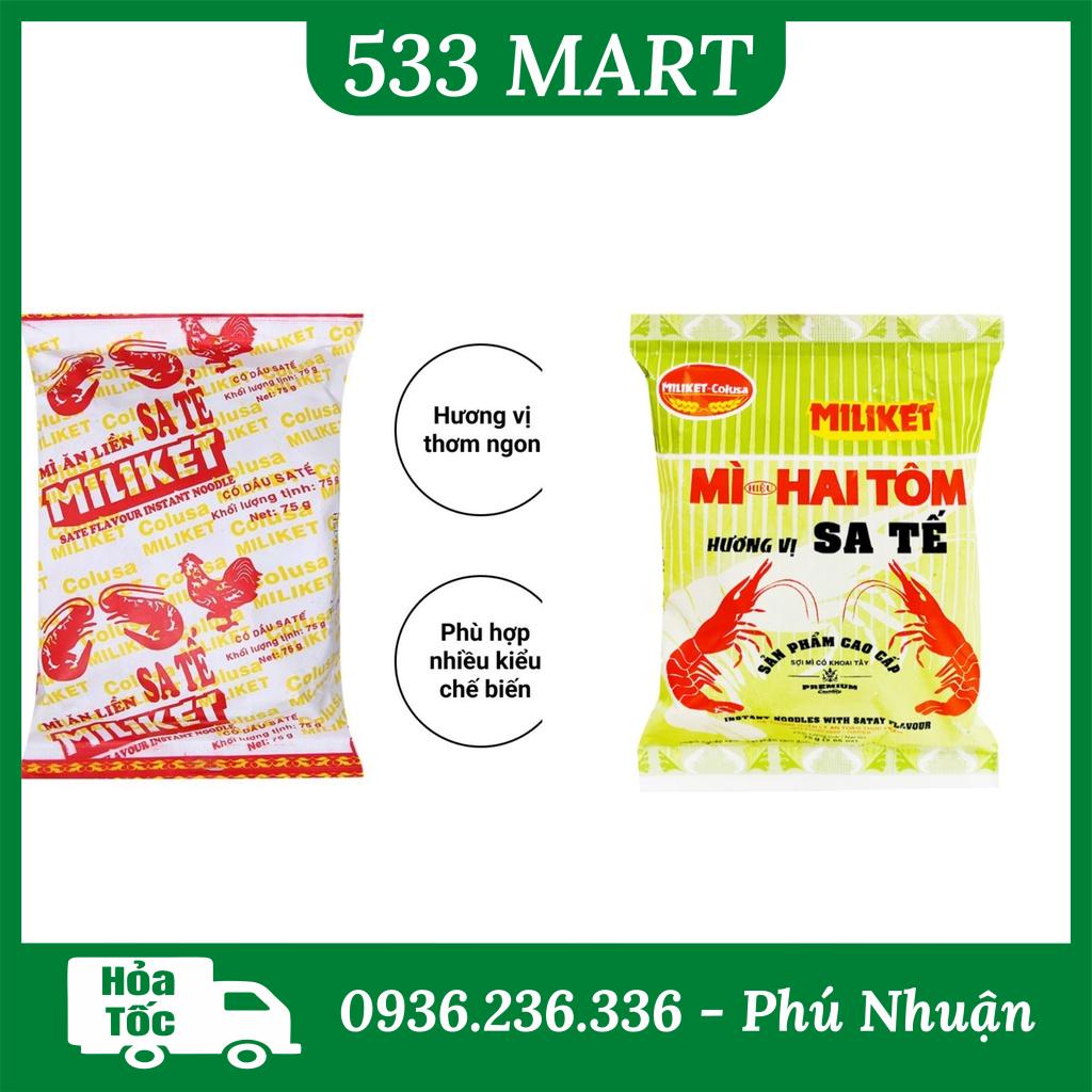 Mì sa tế tôm Miliket giấy gói 65g