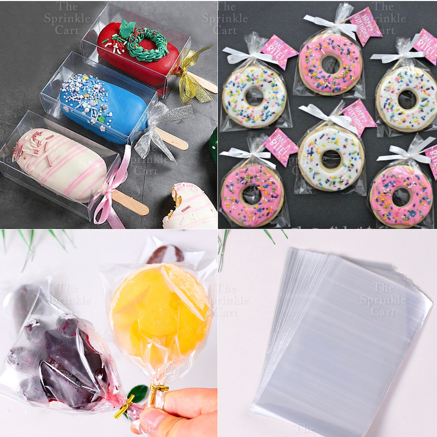 10pcs Transparent Popsicle Ice Cream Box Candy Chocolate Cookie Plastic  Packaging Boxes DIY Cakesicle Gift Boxes For Party