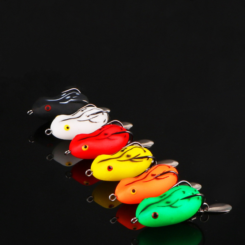 12g/5cm Bionic Frog Fishing Bait Double Hook Thunder Frog Lure Bait Simulation Soft Bait