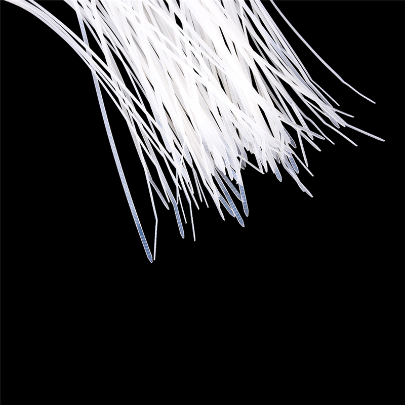 Maoyuanxing Chandrae 100pcs Fasten White Black Cable Wire Zip Ties Self Locking Nylon Cable Tie