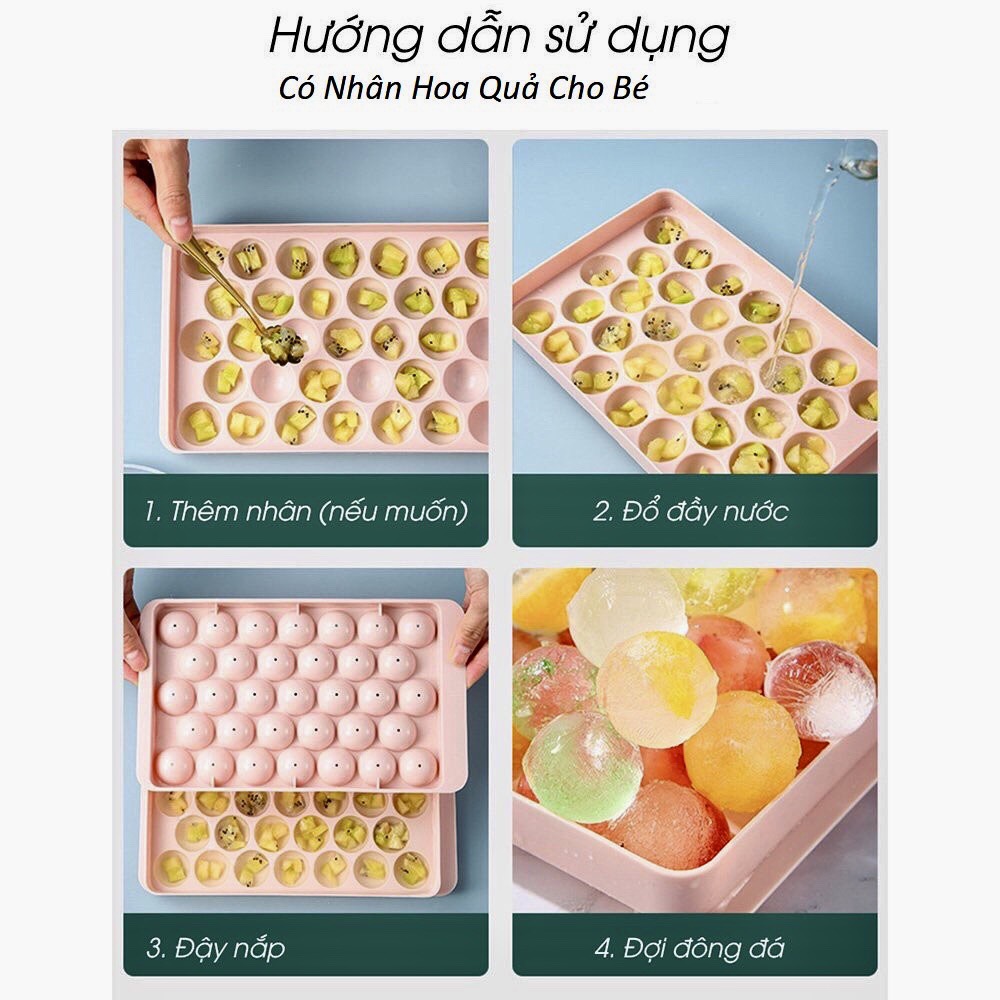 Khay Làm Đá Làm Thạch , Viên Bi Tròn 33 Viên