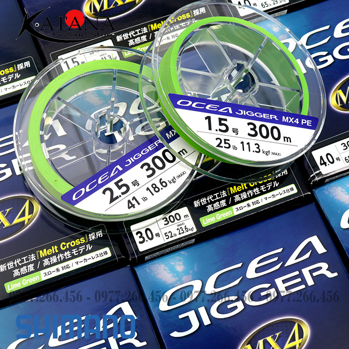Dây PE Shimano Ocea Jigger MX4 - 300m