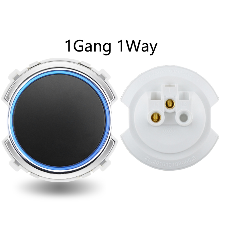 L1 Series-Black Glass Panel Wall Switch DIY Free Combination Power ...