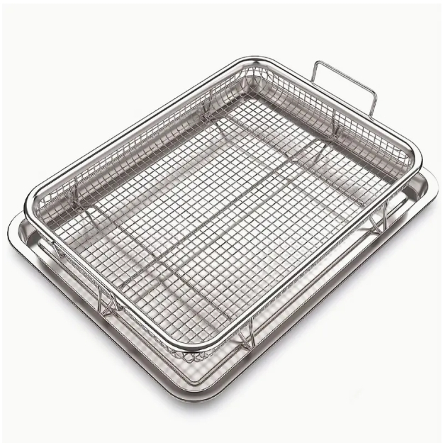 UD IN1 STAINLESS STEEL MESH RACK OVEN TRAY OIL DRAIN BEST COOKING FOOD  BAKING GRILLED FRIED u