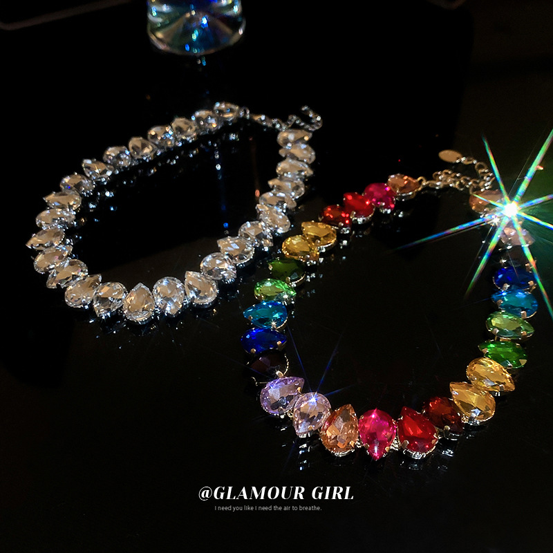 Colourful Crystal Necklace Exaggerated New Fashion Necklace