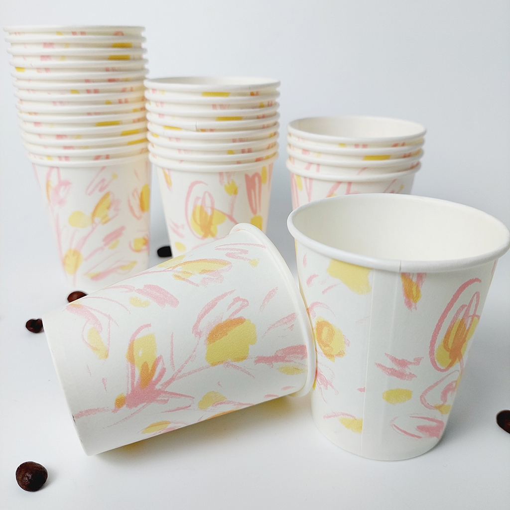 50 Cốc giấy cupcake 150ml - 5oz ly giấy NHẬP KHẨU HÀN QUỐC