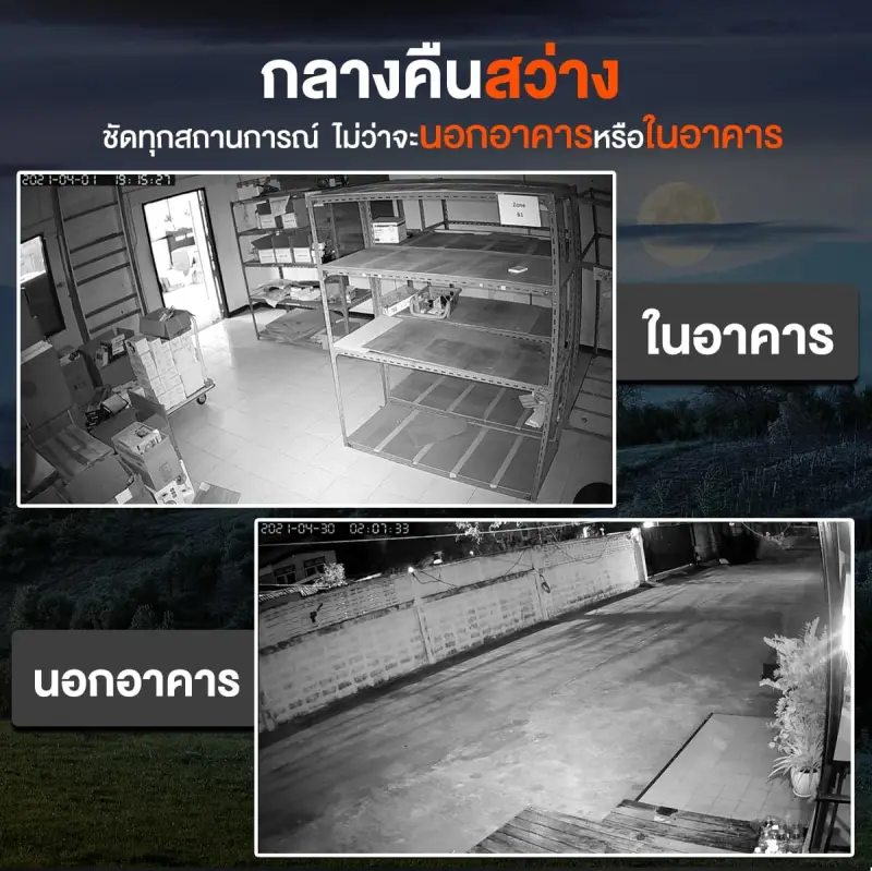 ภาพสินค้า3ล้านพิกเซลกลางแจ้งกล้องวงจรปิดกันน้ำกล้องไร้สาย เชื่อมต่อWi-Fiเสียงสองทางทำให้บันทึกภาพได้คมชัดยิ่งขึ้นAPPV380รองรับTFcardและเก็บภาพบนCloud จากร้าน T-BangKok Thailand บน Lazada ภาพที่ 8