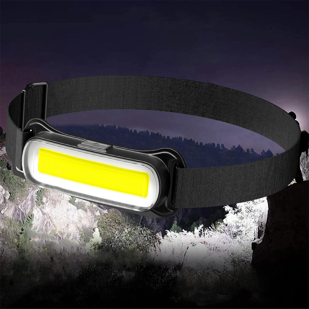 Homempire Rechargeable LED Headlamp 3 Modes Headlight Waterproof Head Light Adjustable Headband for Outdoor Camping Fishing Hiking