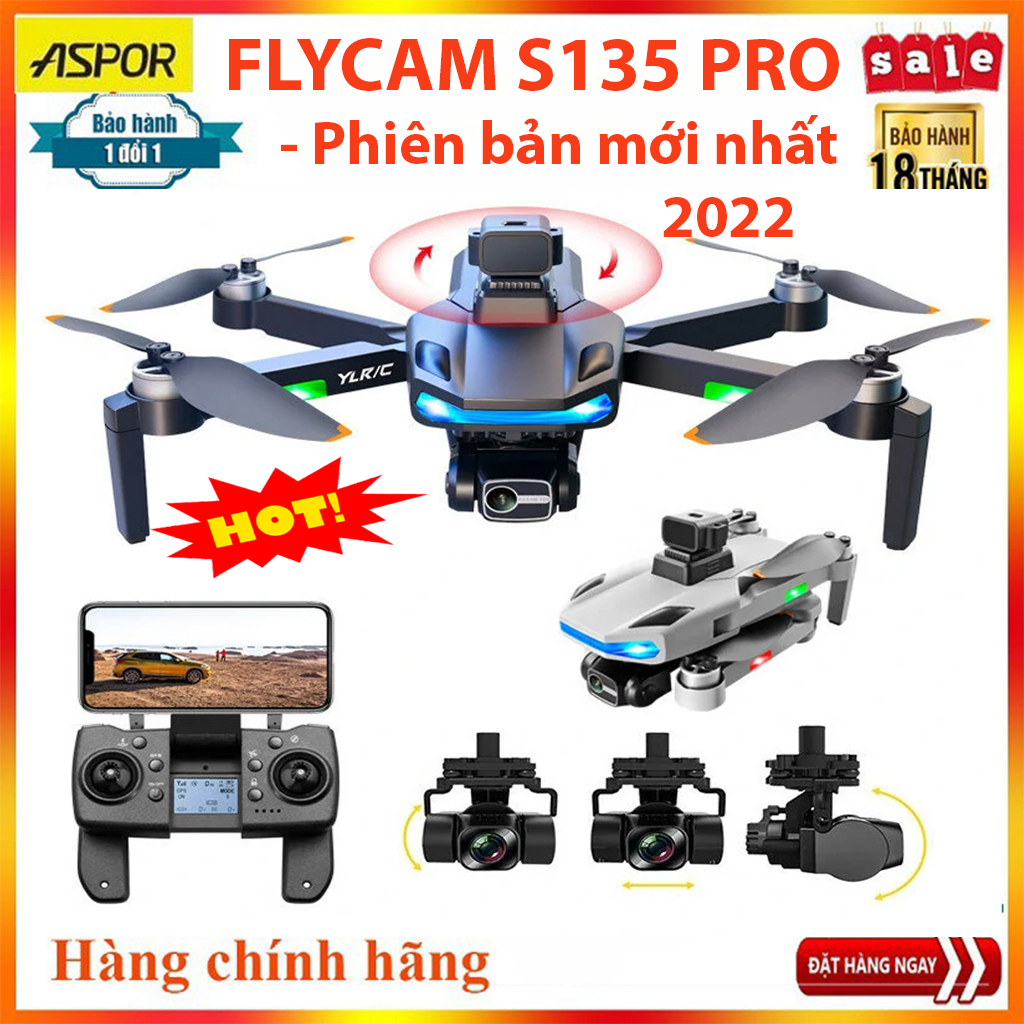 Máy bay flycam, flycam 4k, Flycam YLRIC S135 Cảm Biến Chống Va Chạm Bay 30