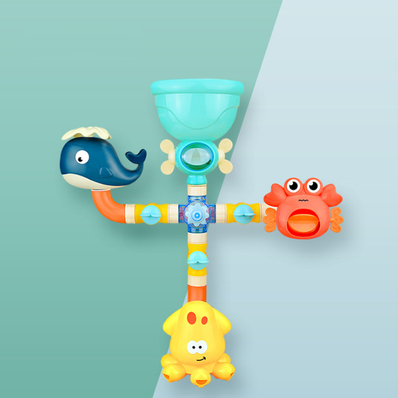 【Amnber Berry Mall】Baby Bath Toys Bathtub Pipes Tubes Time Water Game Spray Swimming Bathroom Toys Toddlers Kids Gifts Birthday Gift. 