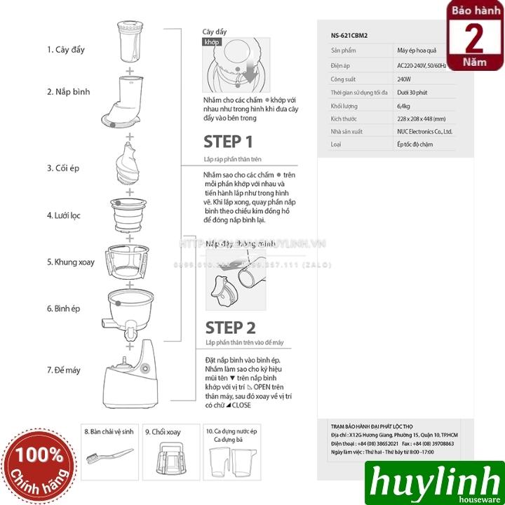 [HCM][Trả góp 0%]Máy ép trái cây tốc độ chậm Kuvings NS-321CBM2 - Hàn Quốc (có cối làm kem và sinh tố)