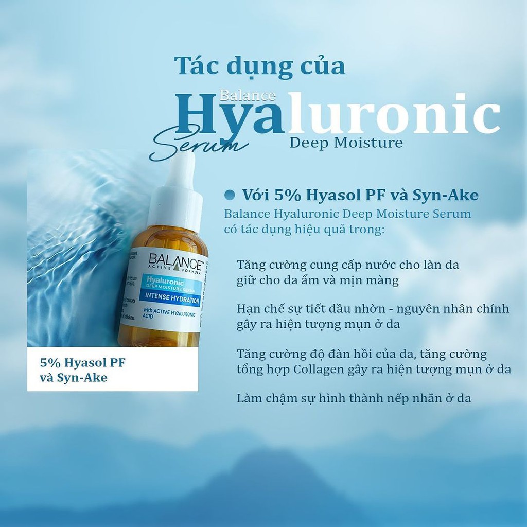 Serum cấp ẩm, phục hồi HA Balance Active Formula /Hyaluronic Deep Moisturizing