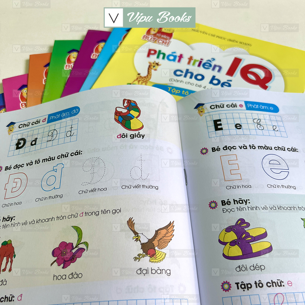 Sách - Phát Triển IQ Cho Bé - Dành Cho Bé 4-5 Tuổi (Túi 8 Cuốn)