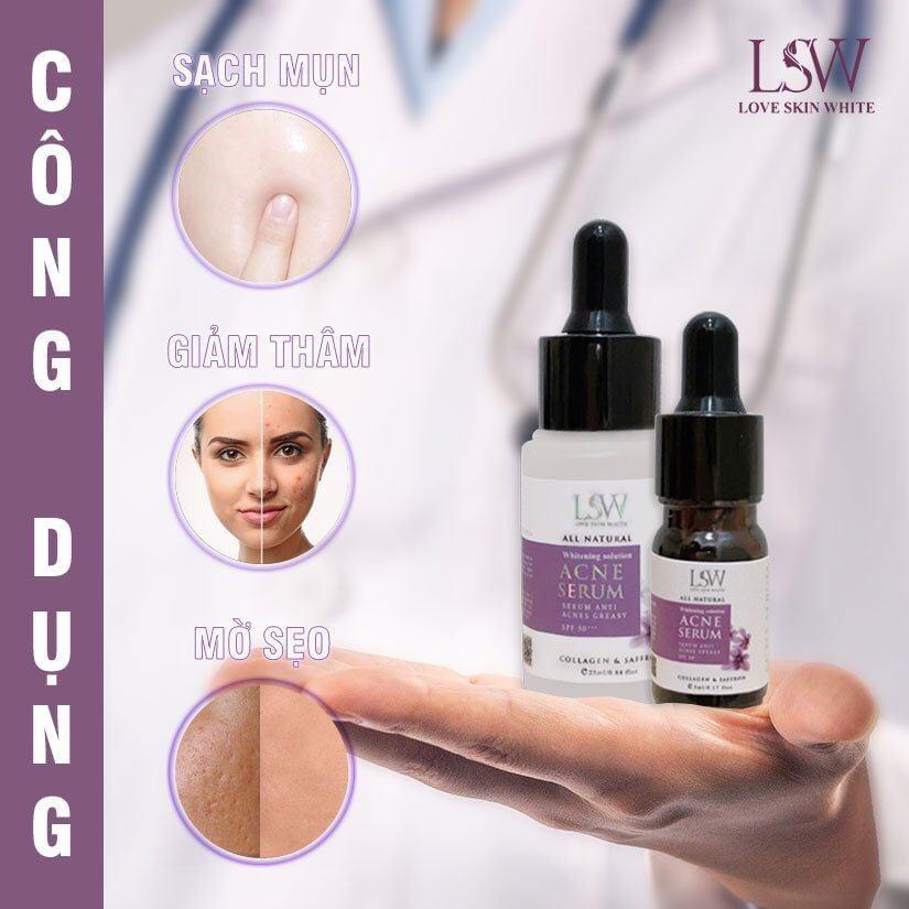 Serum Mụn Thâm Mờ Sẹo - Love Skin White - 5ml