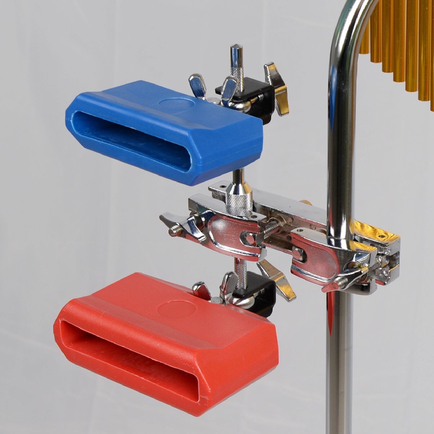 High Low Tone Blocks 2-Piece Percussion Set - & Bicolor Cowbell With ...