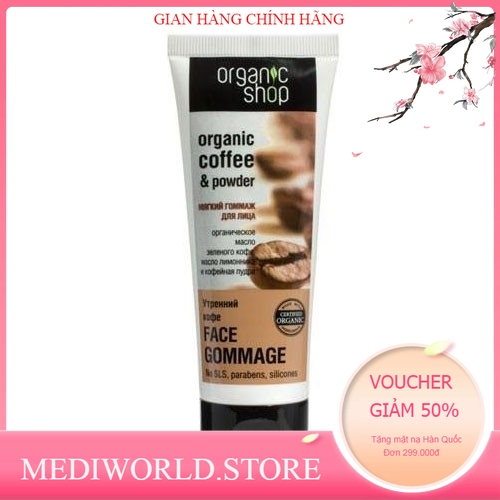 Tẩy da chết Organic cà phê Nga - Chính Hãng