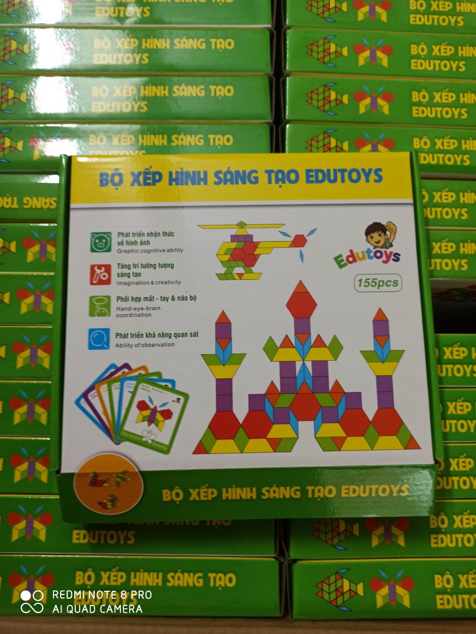 Bộ ghép hình 155 chi tiết Pattern Blocks