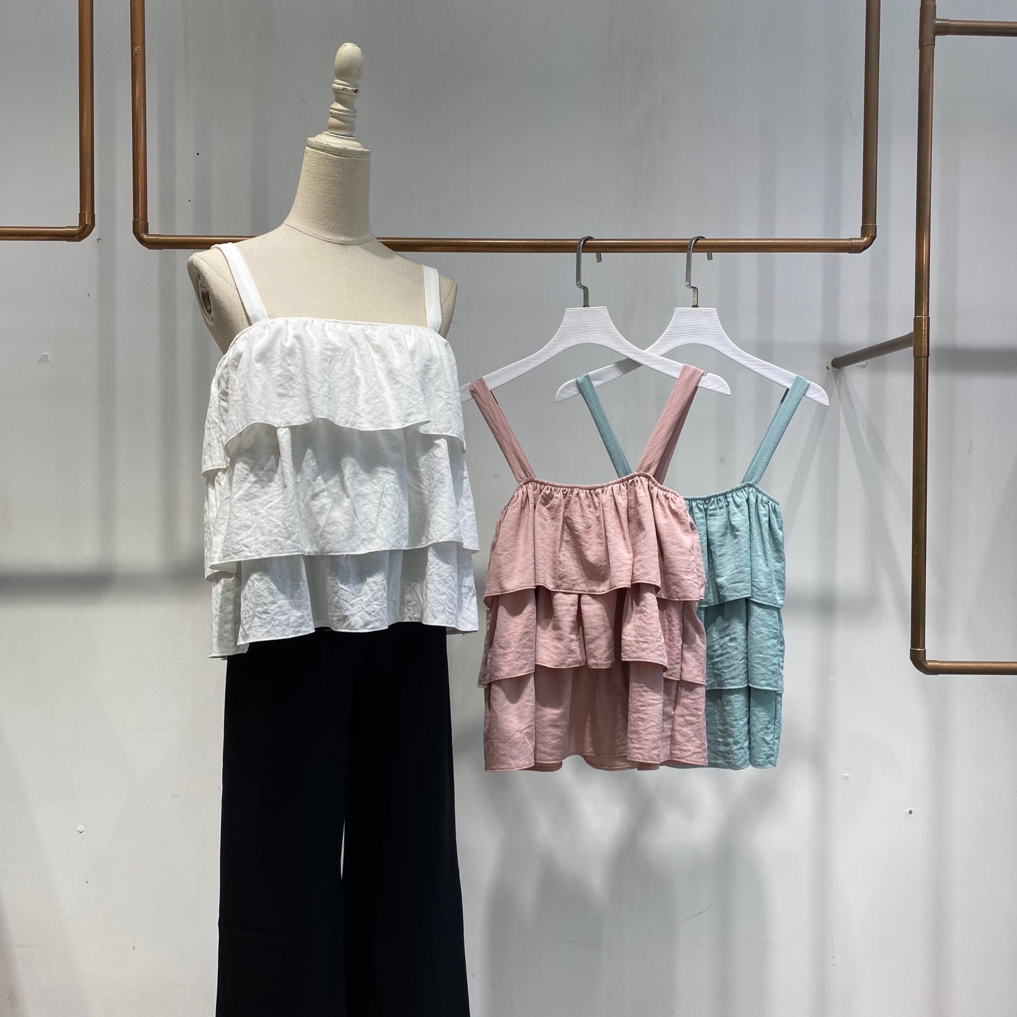 YU CHERRY | Áo nữ  Linen Layer Cami Top YA367