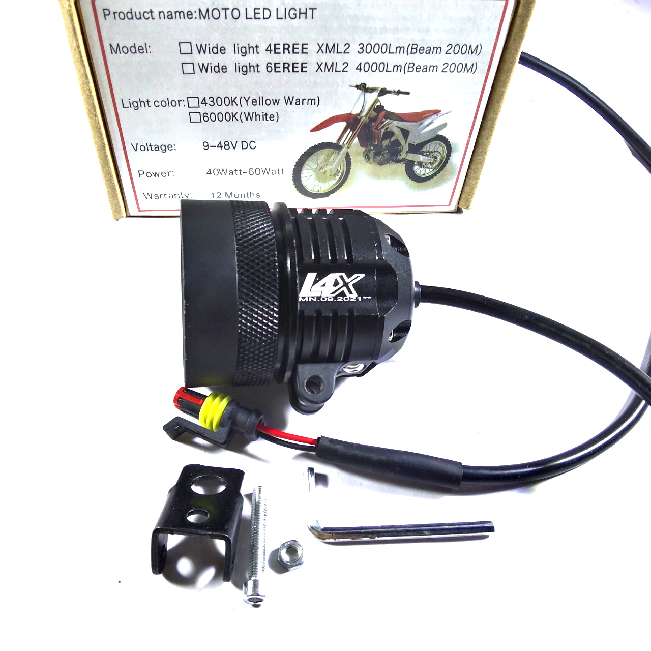 đèn trợ sáng l4x kính tím TẶNG FULL PHỤ KIỆN