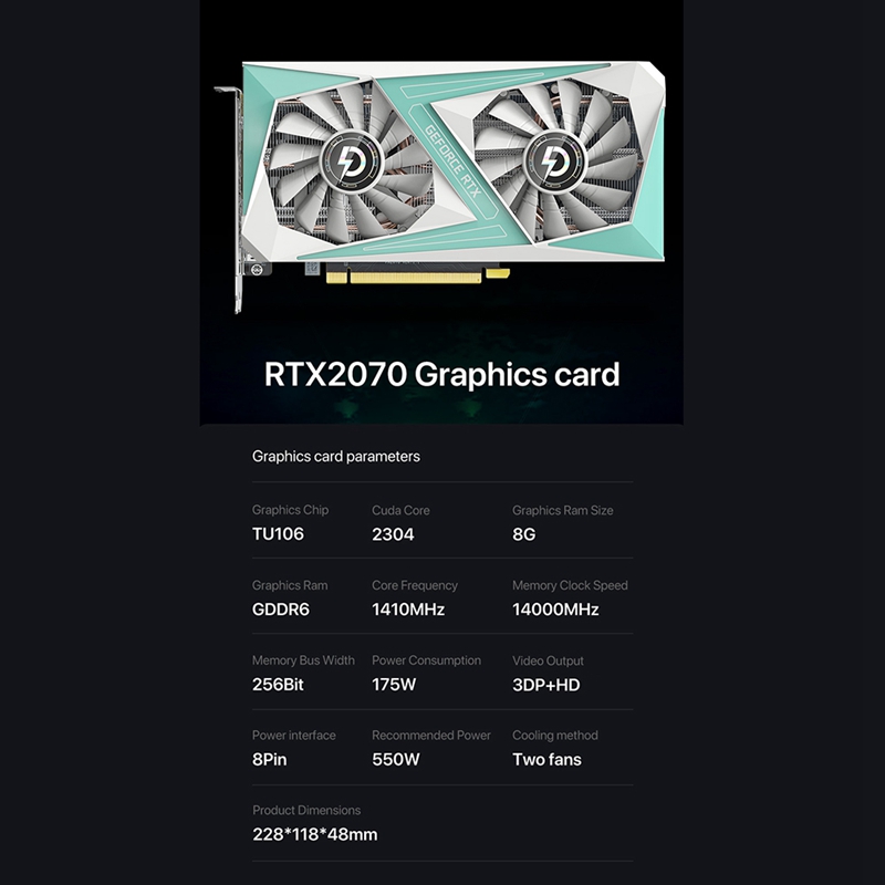 2070 Gpu Types PELADN RTX 2070 8G 256 BIT Graphics Card Desktop Computer Independent ...