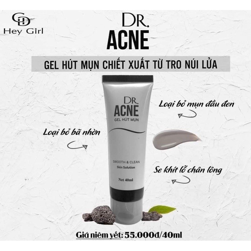 Gel lột mụn - dr.acne - hút sạch mụn cám, mụn đầu đen