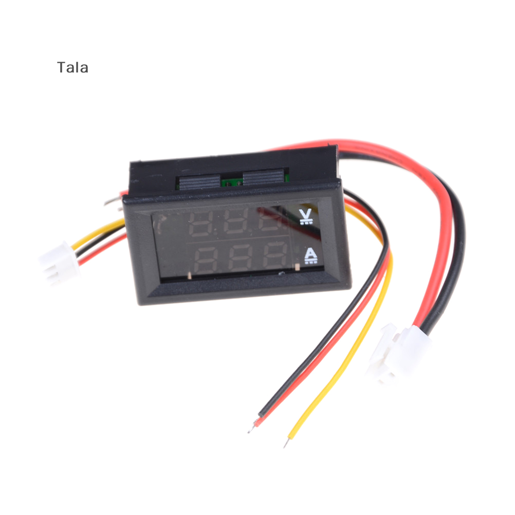 Tala dc 100v 10a vôn kế ampe kế màu xanh + đỏ led kép kỹ thuật số volt amp meter đo