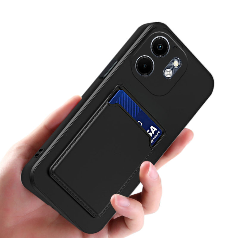 Phone case infinix Smart 9 Case Soft Card Holder Slot Silicone Wallet Back cover infinix Smart9.