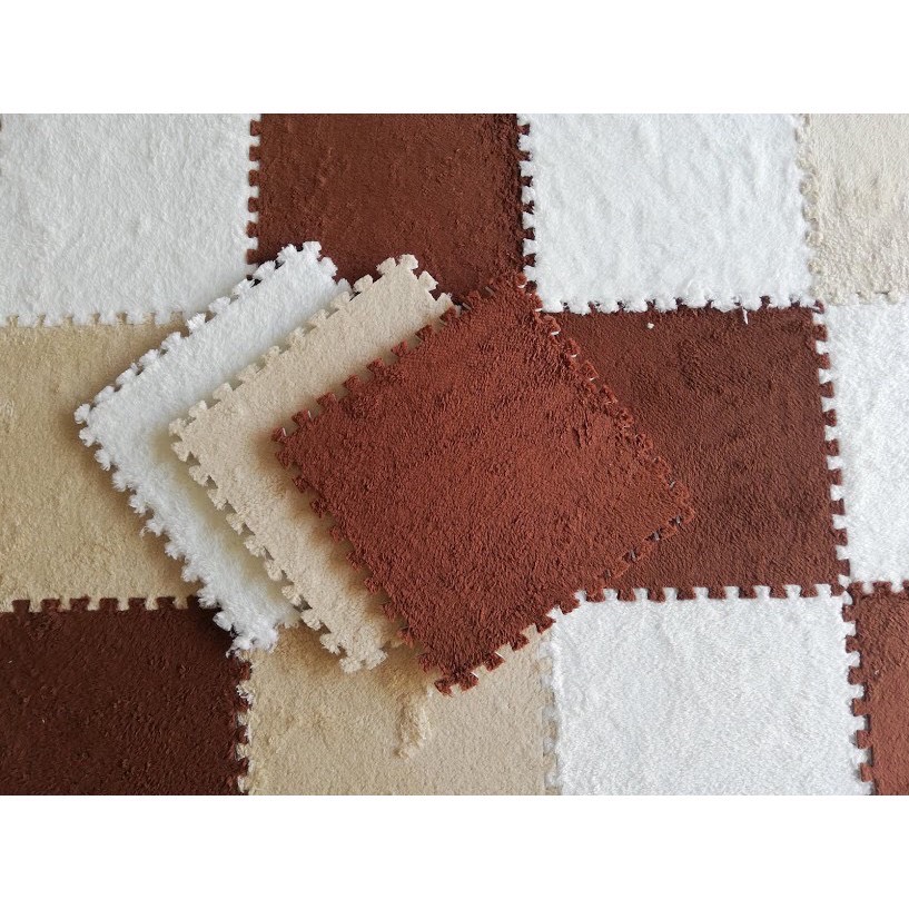 Thảm Xốp Ghép Mặt Lông 30x30cm- 1cm