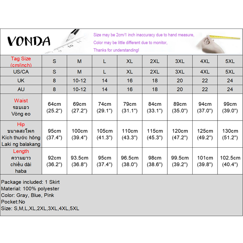 VONDA%20Women's%20Sweet%20Elastic%20Waist%20Multi-layered%20Ruffles%20Overskirts%20Street%20Stylish%20Contrast%20Edge%20Cake%20Skirt%20(Korean%20Causal)%20-%20Image%208