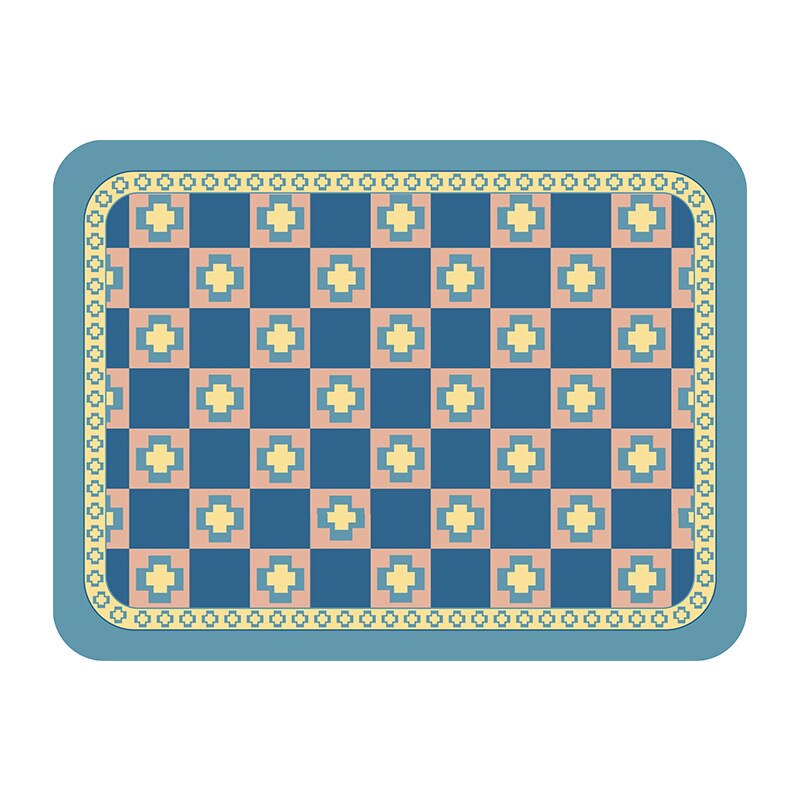Retro Leather Table Mat Placemat Waterproof Oilproof Dining Mat Decor Printed Home Heat Insulation Pad Non Slip Western Placemat