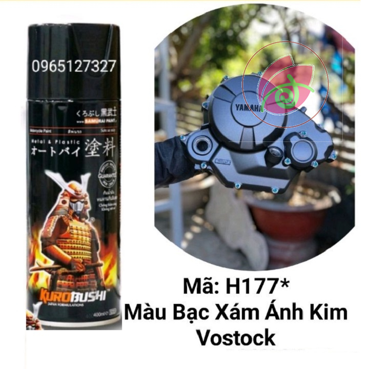 Sơn xịt samurai màu xám đậm - h177