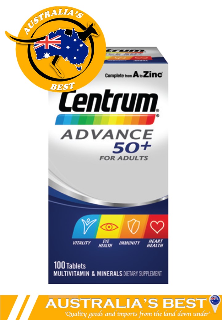 Centrum Advance 50+ Multivitamins 100 Tablets (Expiry Date March 2024