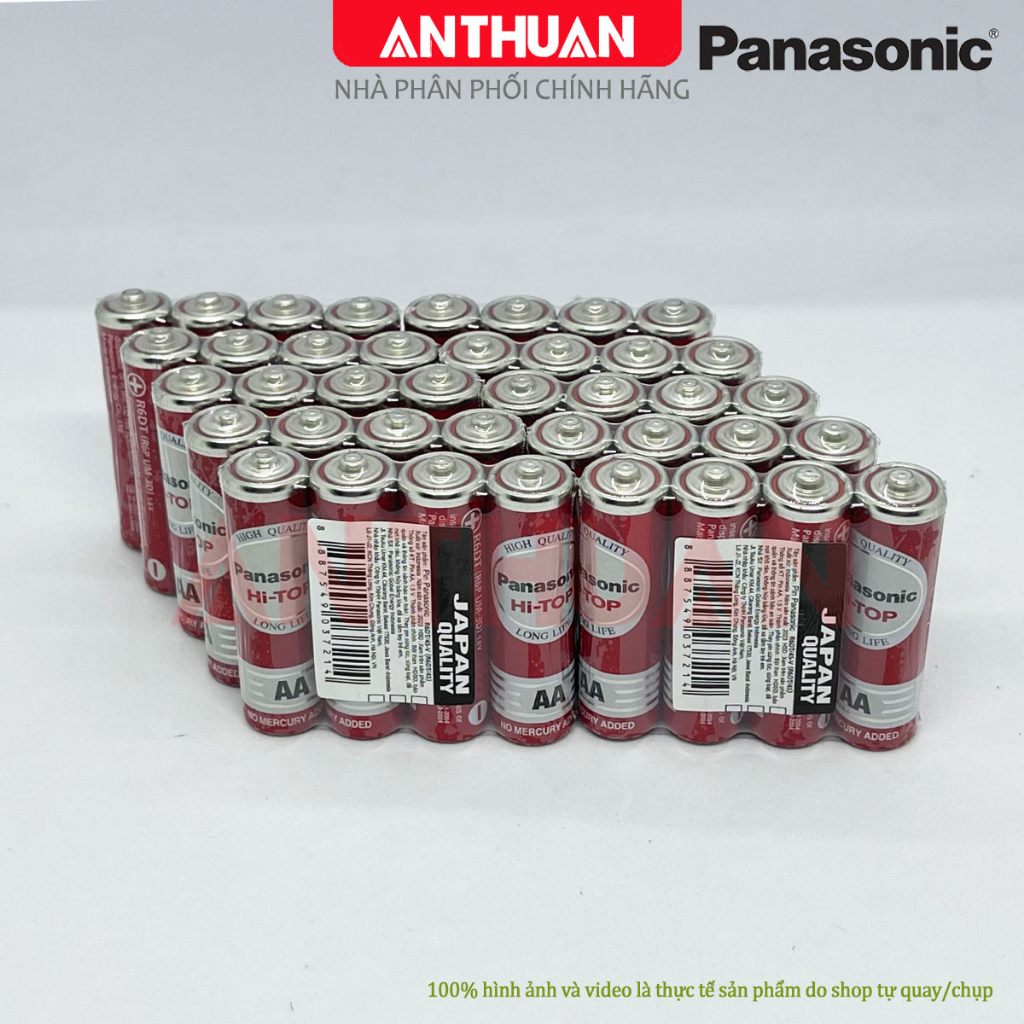 Hộp 60 viên pin AA Panasonic R6DT-4S tiểu đỏ hàng chính hãng chất lượng cao.