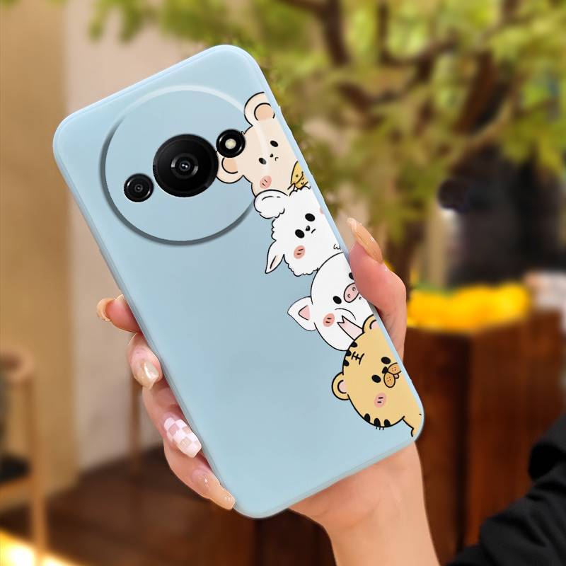 Back%20Cover%20Anti-fall%20Phone%20Case%20For%20Redmi%20A3%204G/Xiaomi%20POCO%20C61%204G%20soft%20shell%20Solid%20color%20Skin%20feel%20silicone%20cute%20cat%20-%20Image%207