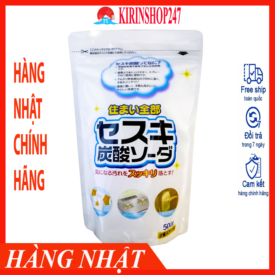 Bột baking soda Sesuki 500g (tẩy trắng) Rocket - Hàng Nhật