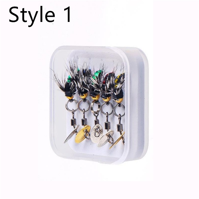 5Pcs Fly Hooks Flies Insect Lures Bait Fly Fishing Decoy Bait