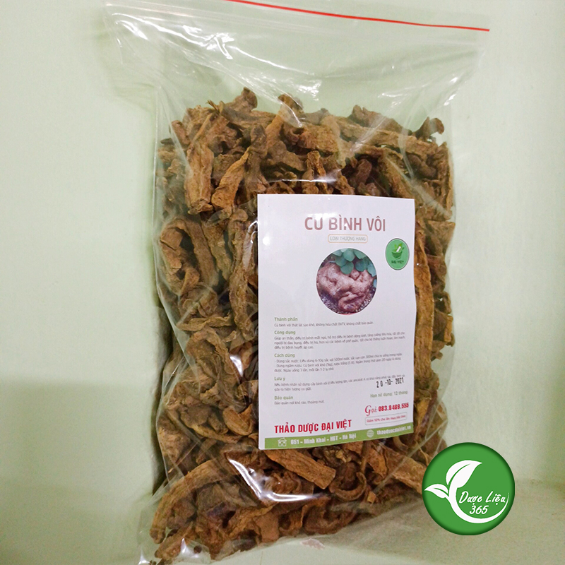 Củ bình vôi khô thái lát (1KG) - DB163