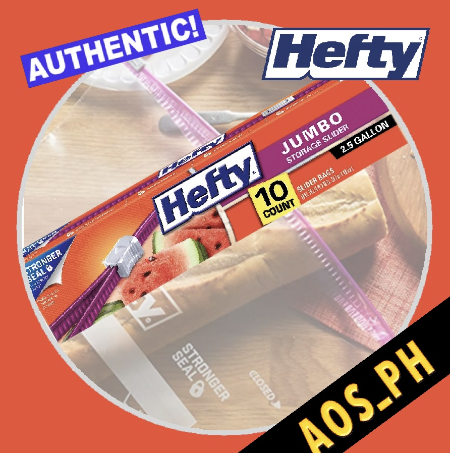 Hefty Slider Jumbo Food Storage Bags, 2.5 Gallon Size, 10/15 count