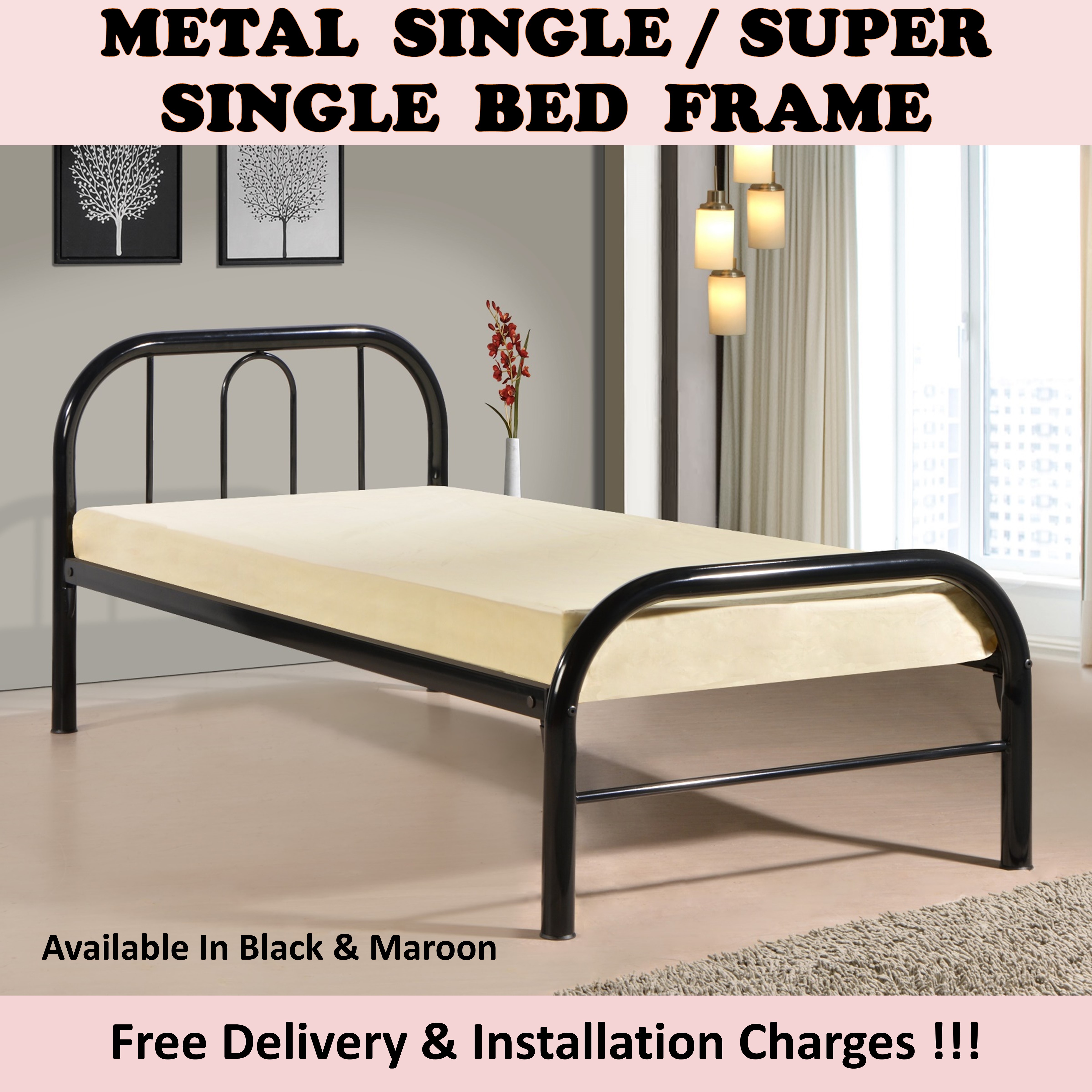 big single bed with mattress