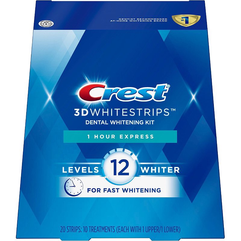 Fullbox miếng dán trắng răng Crest 3D White 1 Hour Express – Trắng răng cấp tốc 1 giờ