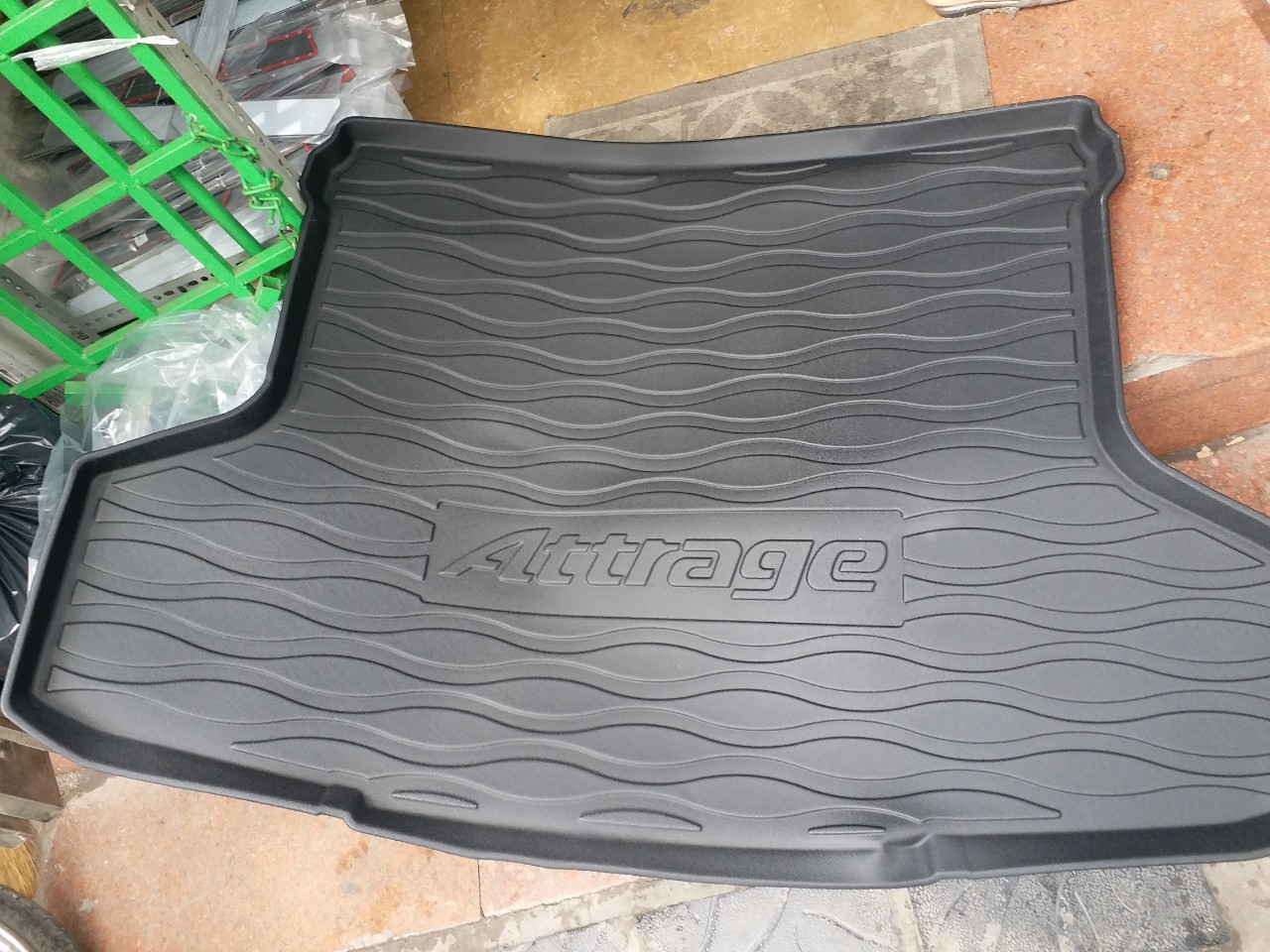 Mitsubishi attrage plastic trunk liner