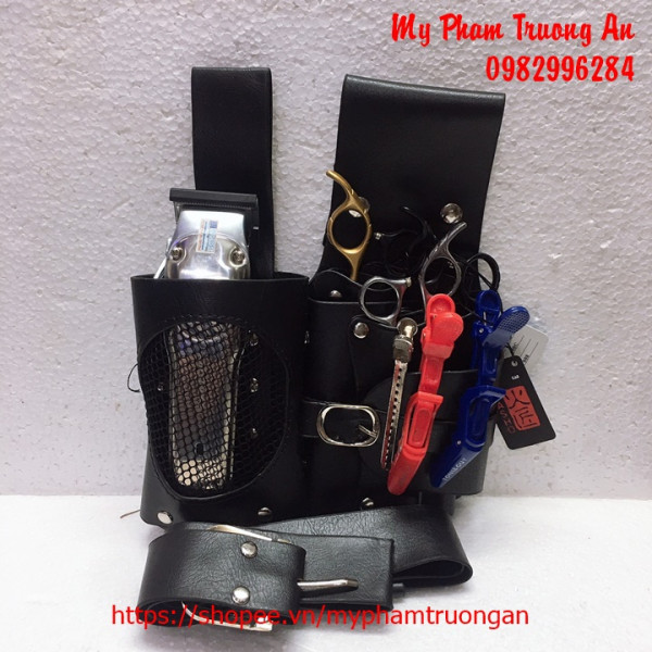 [Hàng mới về] Túi đựng kéo lược tông đơ cắt tóc 2 ngăn