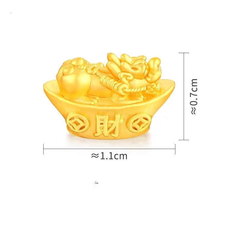 Charm Thỏi Vàng, Tỳ Hưu Bạc cao cấp