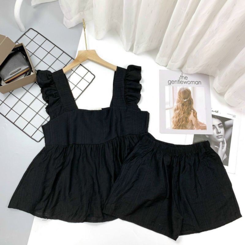 Bộ nữ mặc ở nhà, đồ bộ đùi, set đồ nữ quần đùi, bộ đồ nữ mặc ở nhà mùa hè Panosi - B387