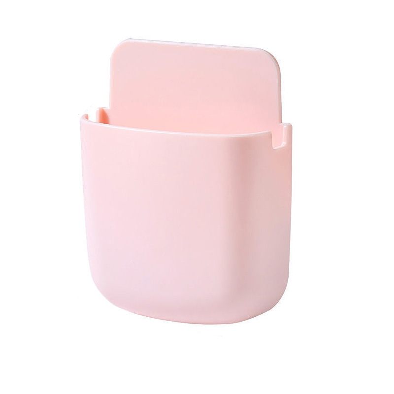 Wall Mounted Storage Box Mobile Phone Charging Holder Stand Rack Remote Control Storage Organizer Case For Air Conditioner TV. 